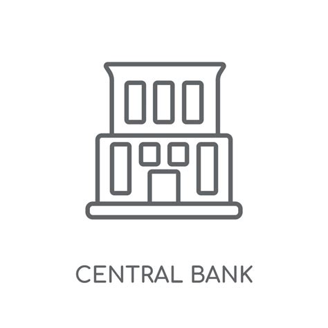 Central Bank Linear Icon Modern Outline Central Bank Logo Conce Mmpi