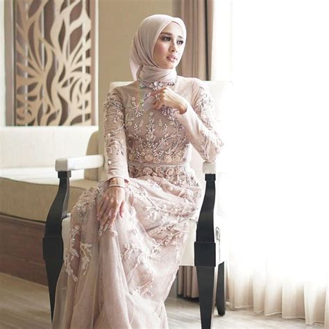 Model Kebaya Gamis Brokat Modern Hijab Korea