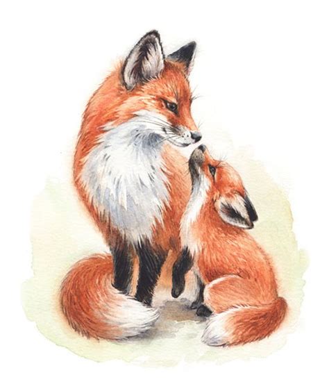 Two Foxes Are Sitting Next To Each Other And One Is Rubbing Its Face