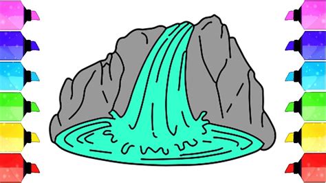 How To Draw A Waterfall Landscape Art For Kids Hub Marian What