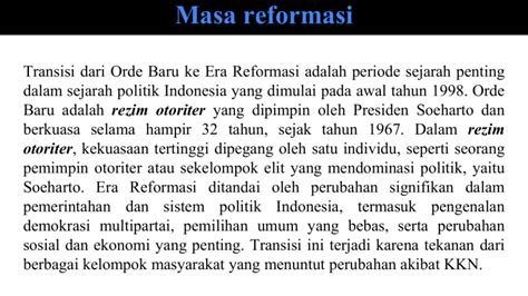 Masa Reformasi