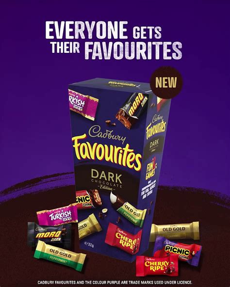 cadbury releases a dark chocolate favourites pack in stores for 14 daily mail online