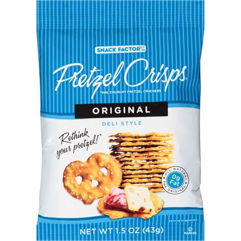 Pretzel Crisps Original Crunchy Thin Pretzel Crackers 15 Oz Pack Of