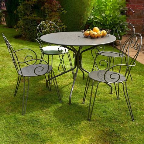 We did not find results for: 4 Seater Outdoor Dining Set Grey Metal Steel Round Table ...