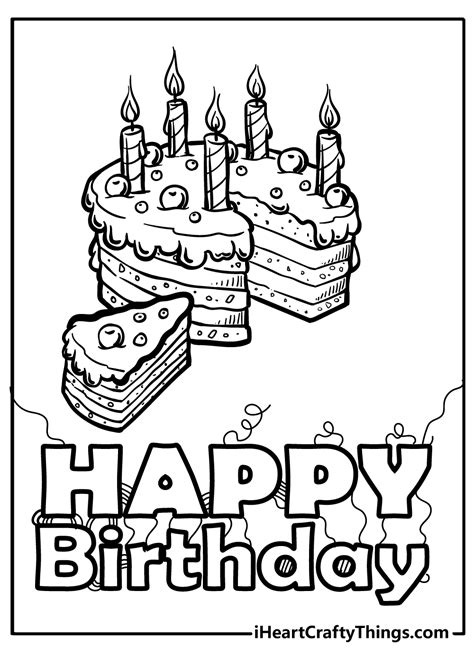 Printable Happy Birthday Coloring Page The Best Porn Website