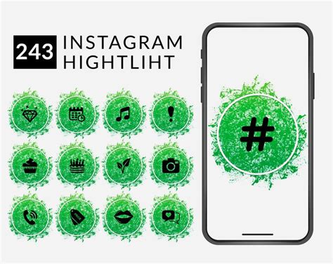 Download as icon fonts and use the icons in your web, fully customizable with only css. 243 Green silver Instagram Highlight Covers Instagram ...