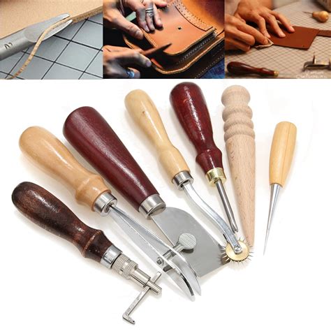 7pcs Leather Craft Tool Hand Cutter Stitching Sewing Diy Leather Tools Reliable Store