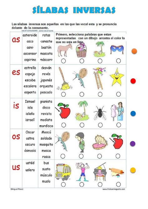 Ejercicio Interactivo De Silabas Inversas Para Primer Grado The Best