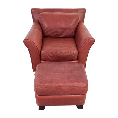 Club chairs with ottomans come in different materials, each providing an aesthetic quality as well as usability. 73% OFF - Palliser Palliser Red Leather Chair and Ottoman ...