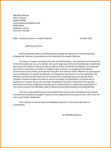 Lettre De Motivation Opticien Stage Laboite Cv Fr