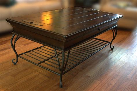15 Scrolled Metal And Wood Coffee Table Images