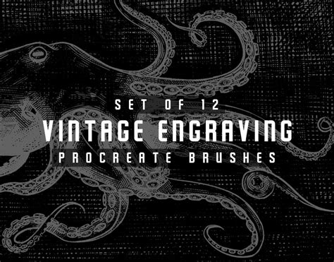 Procreate Vintage Engraving Brushes Etsy