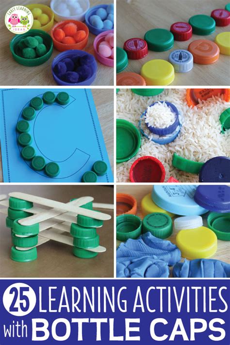 Plastic Bottle Caps 25 Ways To Use Them For Learning Early Learning