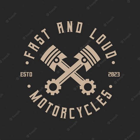 Premium Vector Vintage Motorcycle Repair Service Label With