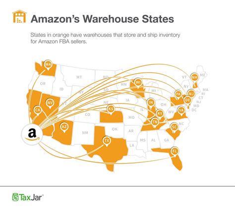 Amazon Fulfillment Center Locations Map Map Of The World