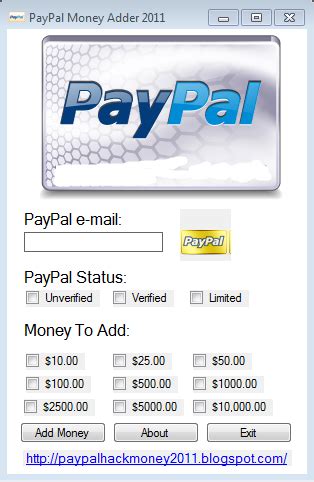 Maybe you would like to learn more about one of these? Free Paypal Money Adder Hack New Working Undetactable With ...