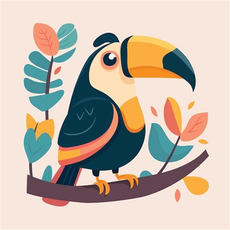 Premium Vector Cute Cartoon Toucan Bird