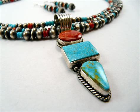 Navajo Beaded Necklace Set Etsy