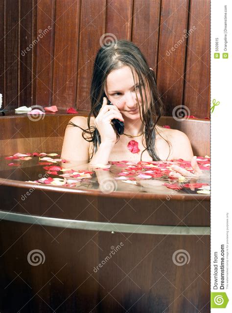 Delivery options and fees may vary based on your locations. Relaxed Young Girl In Bathtub - Vertical Stock Image ...