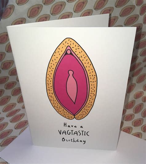 Have A Vagtastic Birthday Vagina Vulva Art Greeting Card Etsy