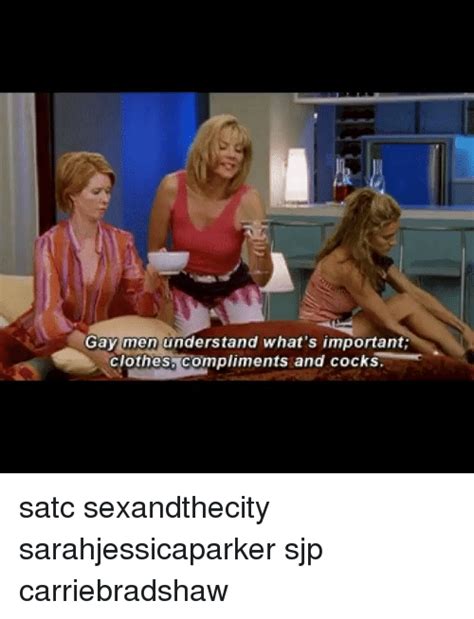 Gay Men Understand Whats Important Clothes Compliments And Cocks Satc