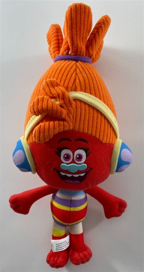 Dreamworks Trolls Dj Suki Troll Plush Stuffed Animal Orange Hair Soft