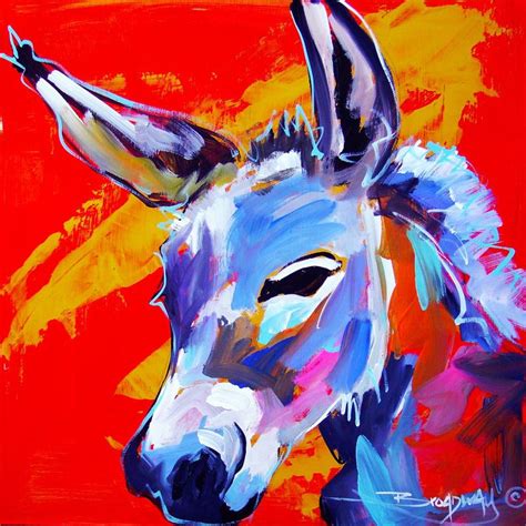 A Cute Donkey Painting 12x12 Animal Paintings Farm Animal Paintings Art