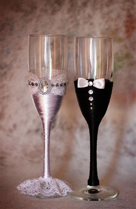 45 Elegant Wedding Champagne Glasses Decoration Ideas For A Perfect