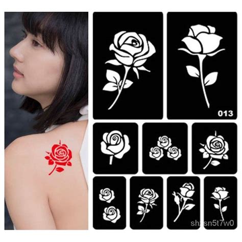 Jual 1 Sheet Hallow Henna Tattoo Stencil Template For Body Hand Art