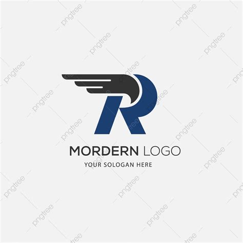حرف R شعار تصميم رمز عناصر القالب ناقلات الرسم الأنيق Logotype بحرف R