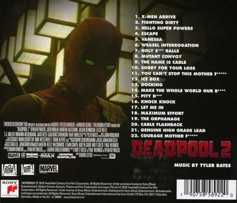 Deadpool 2 Score Original Soundtrack Buy It Online At The