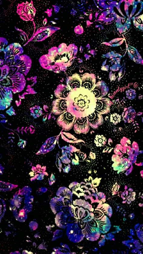 Floral Galaxy Wallpaper I Made For The App Cocoppa Galaxy Wallpaper