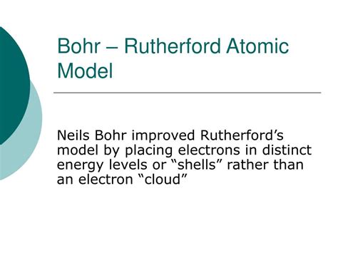 Ppt Bohr Rutherford Atomic Model Powerpoint Presentation Free
