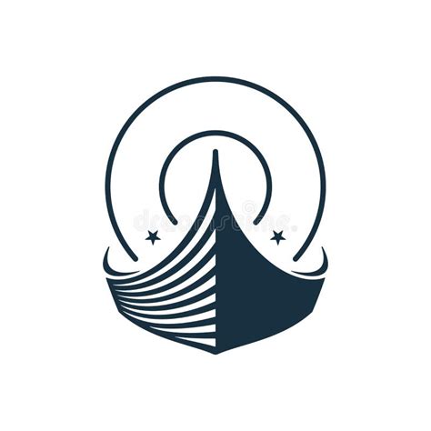 Diseño Del Logotipo Del Barco Ilustración Del Vector Ilustración De