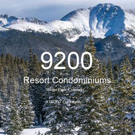9200 Winter Park Colorado Condominiums Winter Park Rentals