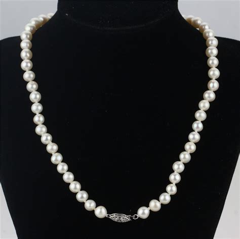 Snh 100 Real Genuine Cultured 7mm Round Natural Freshwater Pearl Necklace For Women Pearl
