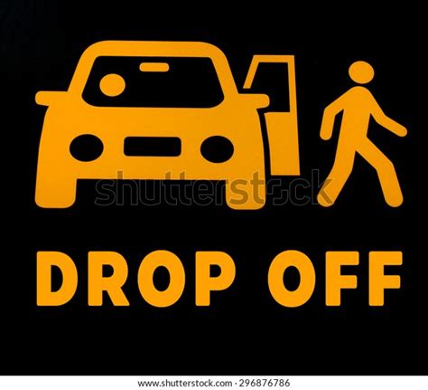 Drop Off Sign Illustrate Car Man Stock Illustration 296876786