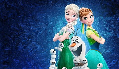 Frozen Fever 2015 Princess Blue Poster Anna Elsa Movie Olaf