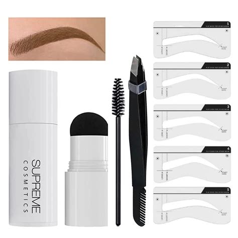 One Step Eyebrow Stamp Shaping Kit Eyebrow Definer Powder Stamp Makeup