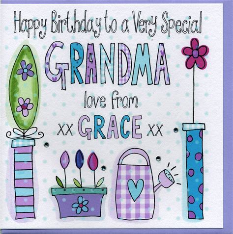50% off with code zazmaysaving ends today. Personalised Grandma Birthday Card By Claire Sowden Design ...