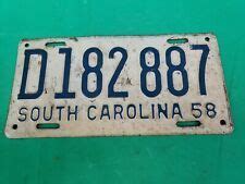 Vintage 1958 South Carolina Car Truck License Plate Tag | License plate