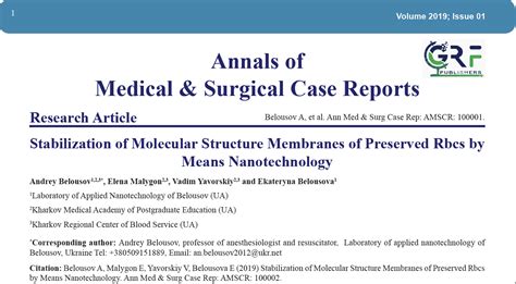 Annals Of Medical And Surgical Case Reports ГРОМАДСЬКА ОРГАНІЗАЦІЯ