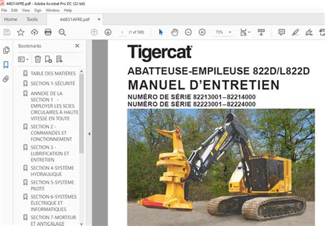 Tigercat Abatteuse Empileuse D L D Manuel Dentretien Pdf