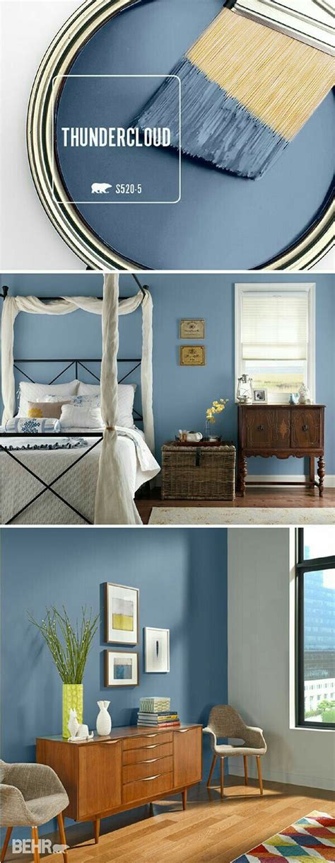 Example Of Deep Blue As An Accent Wall But This Room Has