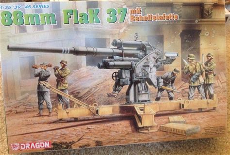 135 German 88mm Flak 37 Mit Behelfslafette Dragon Dml 6523