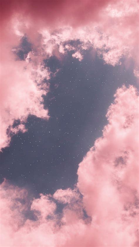 aesthetic pink clouds with stars goimages connect