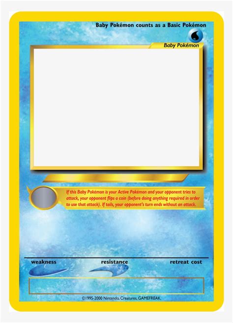 Empty Pokemon Card Template