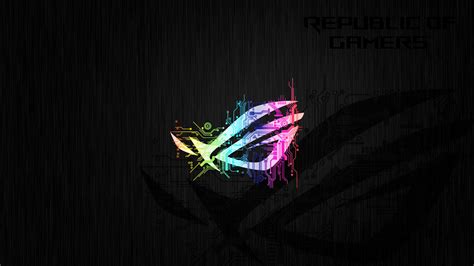 Wallpaper Republic Of Gamers Asus Rog Colorful Neon 4k