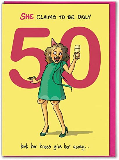 Brainbox Candy Hilariously Funny 50th Birthday Card Claims To Be 50 Age 50 Fiftieth