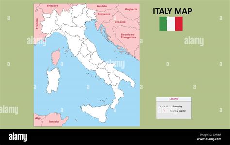 Italy Map Political Map Of Italy Italy Map With Neighboring Countries